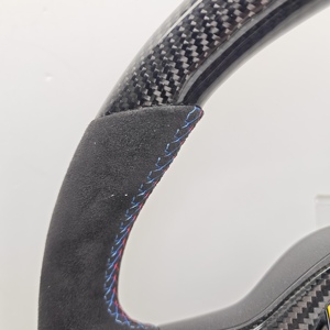 Volante Deportivo Personalizado de Alcantara y Cuero con Detalles en Carbono para X3 G01 X4 G02 G20 M340i G30 G31 M2 G87 M3 G80 M4 G82 M5 F90 X5M <span class=keywords><strong>F95</strong></span> - Product Image 5