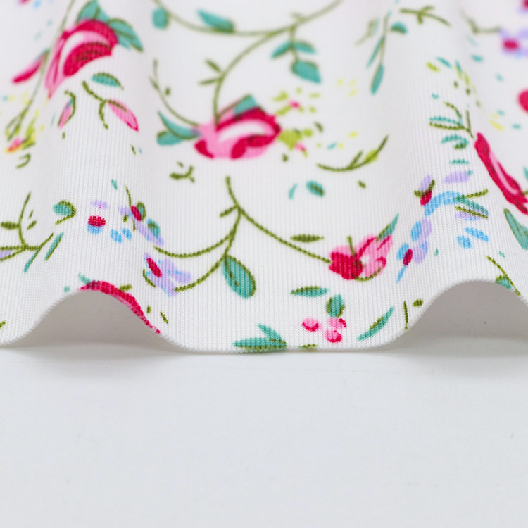 Современный дизайн, персиковая отделка, окрашенная ткань с индивидуальным принтом для платья