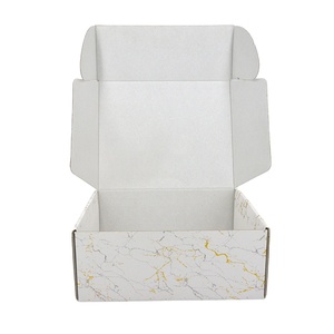 Custom Logo Marble Printing Cardboard Folding Corrugated Shipping Paper Mailer Box paper marble packaging gift box