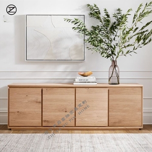 <span class=keywords><strong>Meuble</strong></span> <span class=keywords><strong>TV</strong></span> sur pied en bois massif, <span class=keywords><strong>meuble</strong></span> d'entrée en noyer noir, <span class=keywords><strong>meuble</strong></span> <span class=keywords><strong>de</strong></span> rangement moderne et minimaliste en chêne blanc - Product Image 3
