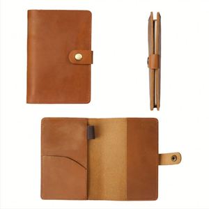 Durable <b>Wallet</b> Cover Case With Pen Genuine Leather Passport Card <b>Holder</b> for Travel Field Notes - Product Image 2