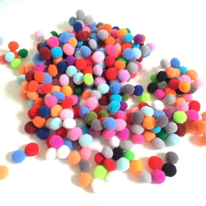 500 pièces de pompons faits main de 3 cm, de qualité supérieure, personnalisables pour la création de jouets DIY, la décoration de festivals et de mariages - Product Image 3