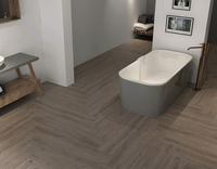 Carreaux de sol en porcelaine émaillée effet bois finition mate, parquet rustique pour intérieur