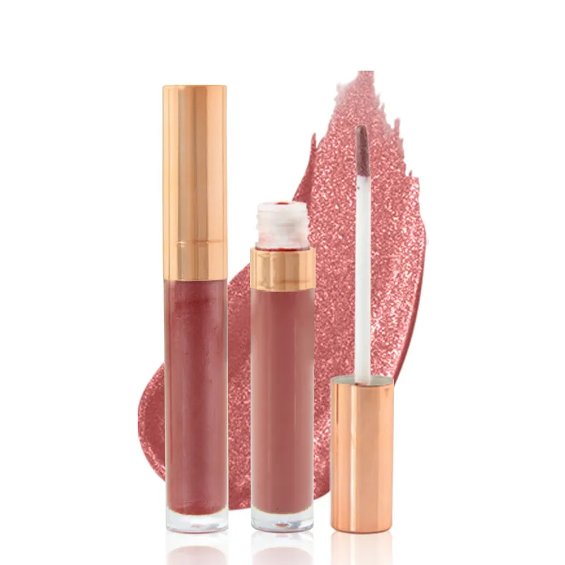 Small Moq Custom Waterproof Lipstick Long Lasting High Shine Make Up Lip Gloss Liquid Moisturizing Lip Gloss
