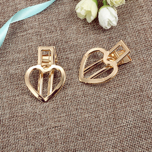 Pinces à cheveux en métal plaqué or, design couronne, cœur, oreilles de lapin, nœud papillon, pour usage quotidien, accessoires de bijouterie - Product Image 3