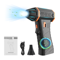 Souffleur d'air sans balais certifié CE/FCC/ROHS, 130000 tr/min, 200W, en alliage d'aluminium, mini ventilateur turbo portable, brosse de nettoyage manuelle