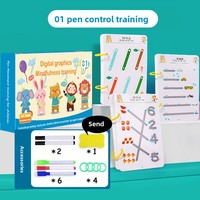 Cahier de Pratique Magique Effaçable pour l'Apprentissage de l'Écriture Manuscrite et la Calligraphie – Stylo de Contrôle de la Tracé pour Enfants d'âge Préscolaire – Impression Personnalisée