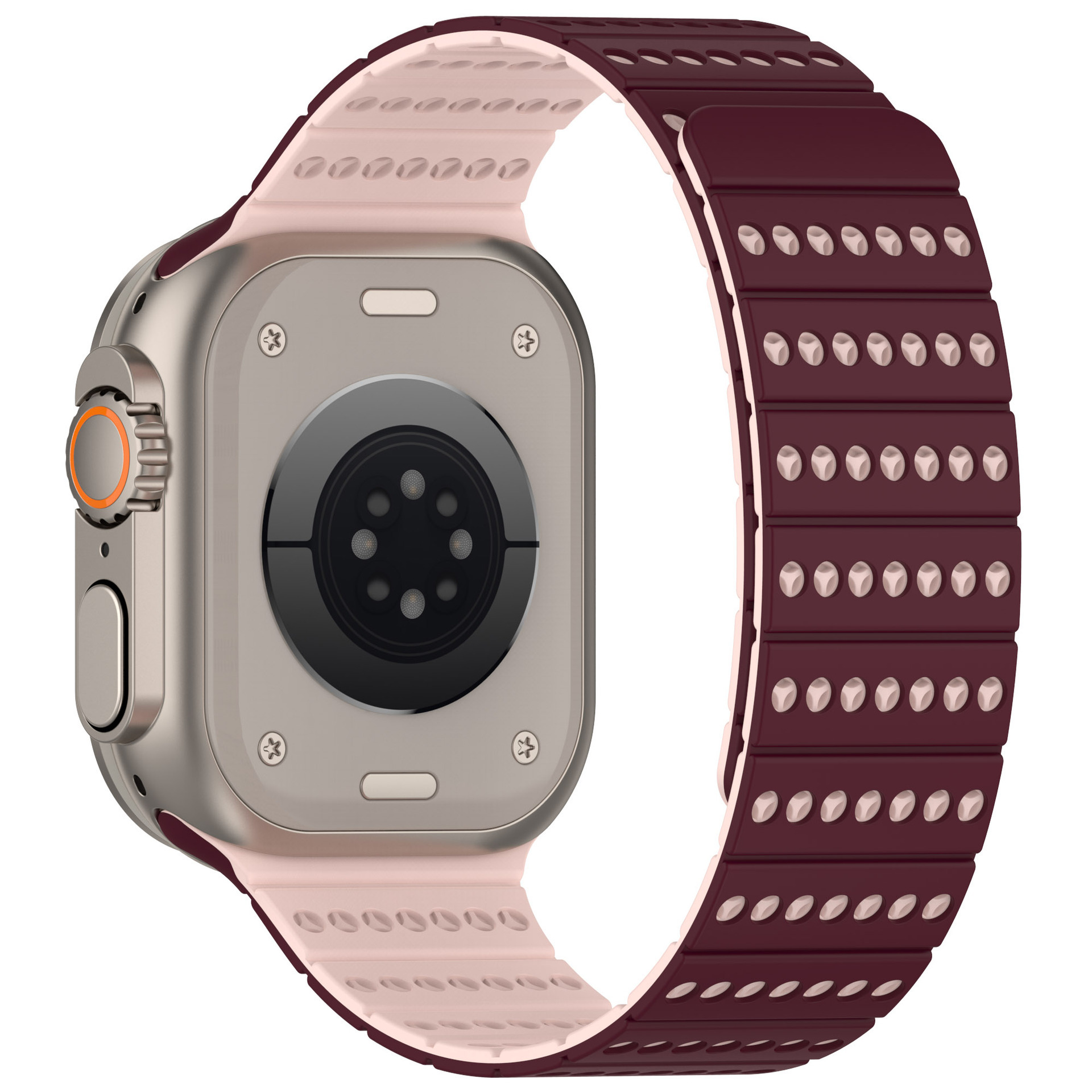 Burgundy pink sand