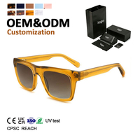 Nouvelles Lunettes de Soleil Tendance Polarisées de Designer avec Logo Personnalisé, Monture Complète en Acétate Premium Épais, Lunettes de Soleil d'Extérieur pour Hommes