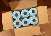 2025 autocollants d'étiquette vierge thermique avec logo personnalisé rouleau de vinyle rond chaud finition de surface stratifiée adhésive étanche pour les promotions