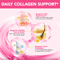 SOLOTREE Favorise la fermeté des cheveux et des ongles, poudre de peptides de collagène multi-sources pour le confort des articulations
