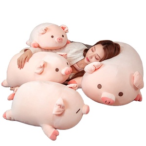Cuscino di maiale bambola giocattolo di peluche sdraiato sul tessuto di maiale letto della bambola Super morbido regalo - Product Image 1