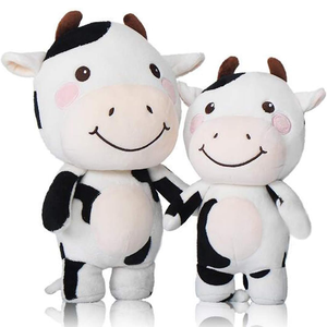 Peluche Vache Souriante 10 Pouces OEM ODM, Jouet Doux Kawaii Animal de la Ferme, Poupée à Câliner, Cadeau d'Anniversaire Sûr pour Bébés - Product Image 4