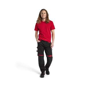 BLAKLADER - 155618609956D120 Pantalones sin bolsillos para uñas Negro/Rojo-EAN 7330509765760 PANTALONES DE TRABAJO DE CARGA - Product Image 3