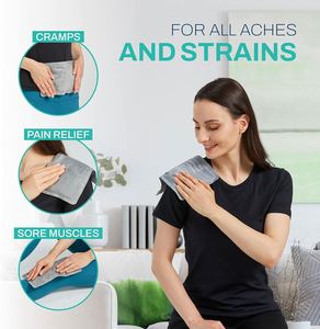 Compresse de glace réutilisable pour blessures - (10 "x 6") Compresse de glace souple avec 1 face en tissu de velours doux, lot de 2 compres de gel chaud et froid - Product Image 5