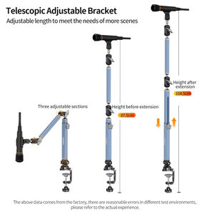 LanParte mikrofon dudukan Desktop profesional, lengan bom <span class=keywords><strong>aluminium</strong></span> Aloi braket dapat disesuaikan 360 derajat untuk Streaming langsung - Product Image 5