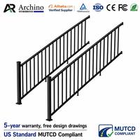 Système de balustrade et de garde-corps en aluminium thermolaqué moderne pour terrasse et escalier, sans entretien, certifié AS2047, pour l'extérieur (vente en gros)