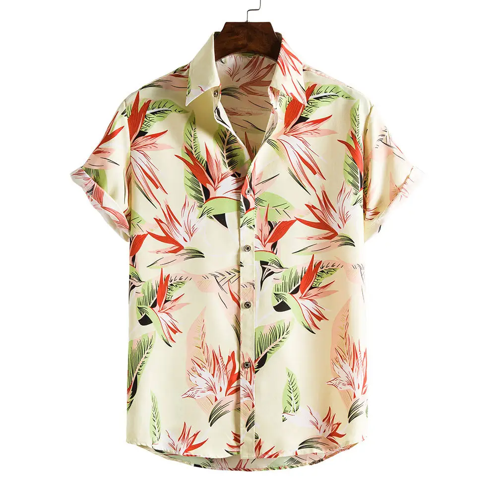 Big size Shirt for Mens Hawaiian Style digital Printing for Men Design fat Regular Fit Buttons Clothings sales