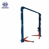 Elevador de Autos de Dos Postes BOJINSI BJS2105, 4000 kg, Accionamiento Hidráulico, Liberación Lateral Dual, Altura de Elevación de 1800 mm, Motor de 2.2 kW, para Taller
