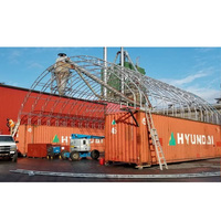 Hangar d'avion portable GS Abri conteneur à double treillis avec cadre en acier recouvert de tissu pour l'extérieur