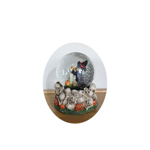 Logo personnalisé tout nouveau produit design Halloween sorcière boule à neige en résine <span class=keywords><strong>dessin</strong></span> <span class=keywords><strong>animé</strong></span> style horreur diable <span class=keywords><strong>squelette</strong></span> - Product Image 4