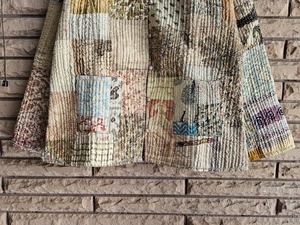 Modern Style Women's Winter Type Indian Hand Block Black Printed Vest Jacket Quilted Sleeveless Coat, Gift For Her - Product Image 4