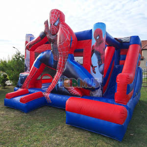 Château gonflable combiné Spiderman commercial à <span class=keywords><strong>prix</strong></span> avantageux, château gonflable avec toboggan, vente chaude - Product Image 2