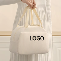 Sac fourre-tout en velours côtelé personnalisé 6.5L sac isotherme réutilisable pour l'école travail pique-nique voyage boîte à lunch nourriture boisson emballage