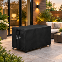 Housse de protection rectangulaire imperméable Oxford pour barbecue, brasero de patio, résistante à la décoloration, pour jardin