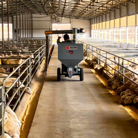 Chariot d'alimentation électrique antidérapant pour moutons, conception de sécurité pour sols de grange mouillés, matériel d'élevage