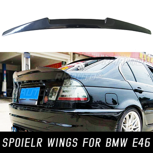 สปอยเลอร์ฝากระโปรงท้ายคาร์บอนสีดำเงา สไตล์ M3 M4 สำหรับ BMW ซีรีส์ 3 E46 ปี 1999-2005 อุปกรณ์ตกแต่งภายนอกรถยนต์ - Product Image 1