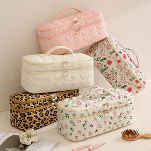 Trousse de Voyage Matelassée Grande Capacité Légère à Fermeture Éclair Double Couche pour Cosmétiques, Sèche-<span class=keywords><strong>Cheveux</strong></span>, Fer à Boucler et <span class=keywords><strong>Lisseur</strong></span> - Product Image 2