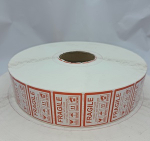 Advertencia frágil personalizada, Maneje con cuidado la pegatina adhesiva para el envío - Product Image 3