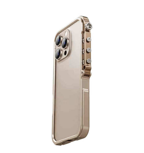 Luxury Aluminum Metal Frame Mobile Phone Case for iPhone 16 15 Pro Max Plus Bumper Shockproof Cover Boxed Package