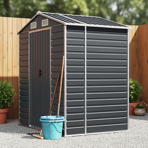 <span class=keywords><strong>Caseta</strong></span> de Jardín de Acero Galvanizado Color <span class=keywords><strong>Antracita</strong></span>, Modelo D0100XTMJ37, 75.2x51.2x78 pulgadas, Almacenamiento Exterior, Hecho en China - Product Image 6
