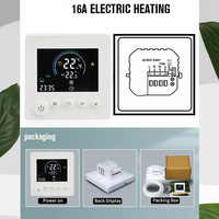 Termostato Inteligente WiFi RKHK 16a para Calefacción por Suelo Radiante, Control Remoto con Aplicación Tuya, Control por Voz, Pantalla Táctil LCD