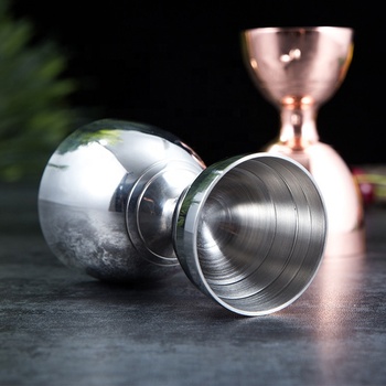 Custom Bar Measures Barware Tools From India 30/60ml Gold Copper Stainless Steel Cocktail Bell Jigger Metal Bartending Tool