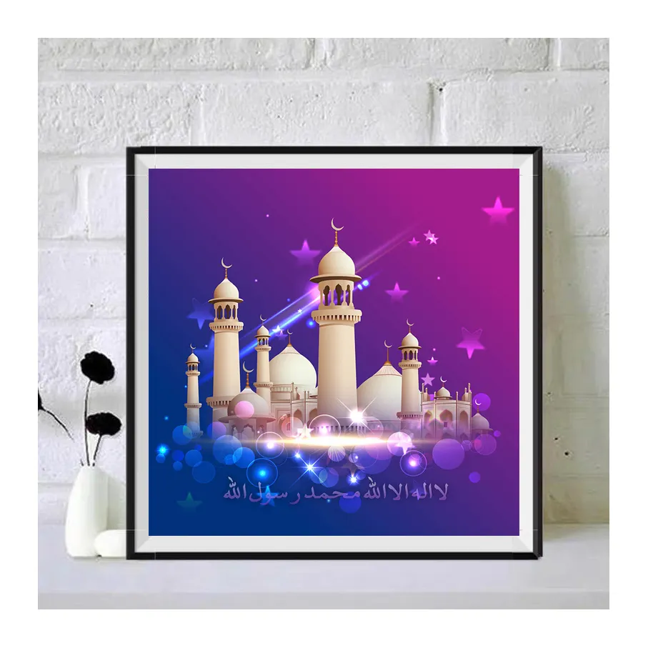 Diamond Painting 5D Islam Muslim Moon Icon Full Drill Diamond Embroidery Kit Diamond Mosaic Home Decor Ramadan Mohammedanism
