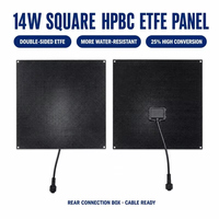 Nouvelle tendance : panneau solaire HPBC ETFE entièrement noir 14W 24W IP68 étanche, petit panneau solaire double face ETFE PCB pour bateau