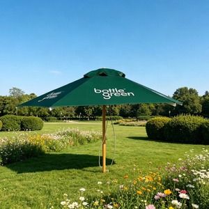 <span class=keywords><strong>Parasol</strong></span> de terrasse en tissu de protection solaire, en polyester recyclé, avec structure en bois, anti-UV, anti-chaleur, écologique, pour extérieur et hôtels - Product Image 4