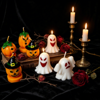 Großhandel Handgefertigte Umweltfreundliche Paraffin-Kürbisförmige Kerzen CE-Zertifiziert für Heimdekoration Geburtstage Halloween
