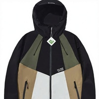 Veste de randonnée unisexe Beaster OEM à capuche, imperméable, coupe-vent, à manches longues, avec fermeture éclair, color block, personnalisable