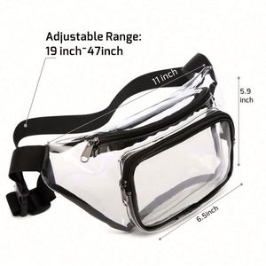 Custom Logo Hot Sale Outdoor Fashion Transparent Crossbody Fanny Pack <b>Clear</b> PVC Waterproof Waist <b>Bag</b> for Women Men - Product Image 2