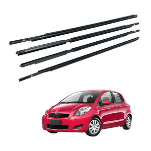 HYA Compatible con <span class=keywords><strong>Yaris</strong></span> Vitz Hatchback 2006-09, Burlete para Puerta con Servicios de Corte y Soldadura, 4 Piezas - Product Image 1