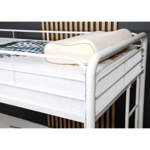 MILENYUM - Litera metálica moderna de una plaza y media sobre una plaza completa para niños, plegable, con barandilla de seguridad y escalera, muebles de dormitorio, uso hotelero, Turquía - Product Image 6