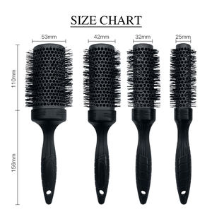 Nuevo peine de rodillo de pelo rizado de nailon para salón, cepillos de estilo de cilindro de aluminio de cerámica Antiestático de iones negativos para cabello profesional - Product Image 6