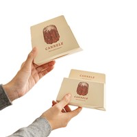 Boîte d'emballage personnalisée pour clafoutis, pour 4 morceaux de bonbons en forme de flocon de neige, nougats carrés, desserts, madeleines et boîtes à emporter