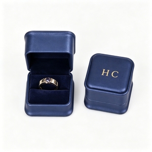 Elegant Private Label Leather Ring <b>Box</b> Factory Bulk Personalized <b>Wedding</b> Jewelry Packaging <b>Box</b> Wholesale for Global Jewelers - Product Image 2