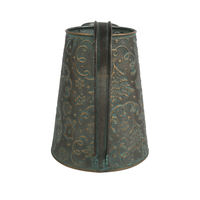 Nouvelle Jarre à Fleurs en Métal Galvanisé Style Ferme, Motif Vintage Bronze de Noël, Durable, pour Jardin et Décoration Intérieure, Cadeau 2022