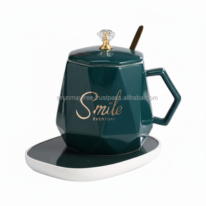 ชุดของขวัญวันเกิดแบบกำหนดเองได้ 55 ชิ้น แก้วอุ่นร้อนอัตโนมัติ ควบคุมอุณหภูมิได้ แก้วไฟฟ้าสีดำ ชุดแก้วอุ่นกาแฟ ชา ชาร์จผ่าน USB - Product Image 1